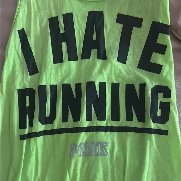 PINK| ‘I Hate Running’ Workout Racerback Tank - Picture 5 of 9
